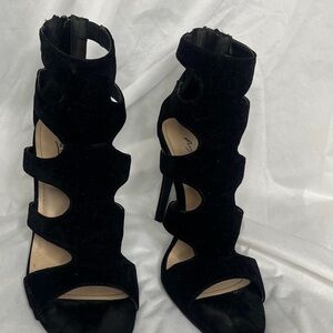 Anne Michelle Black Strappy Heels